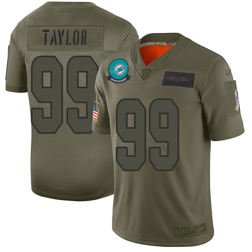 Miami Dolphins #99 Jason Taylor Camo Men Stitched NFL Limited 2019 Salute To Service Jersey->customized nfl jersey->Custom Jersey